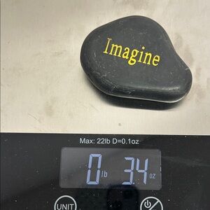 Black 'Imagine' Inspirational Pocket Stone